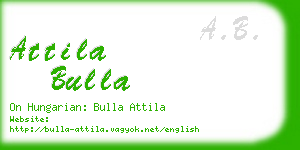 attila bulla business card